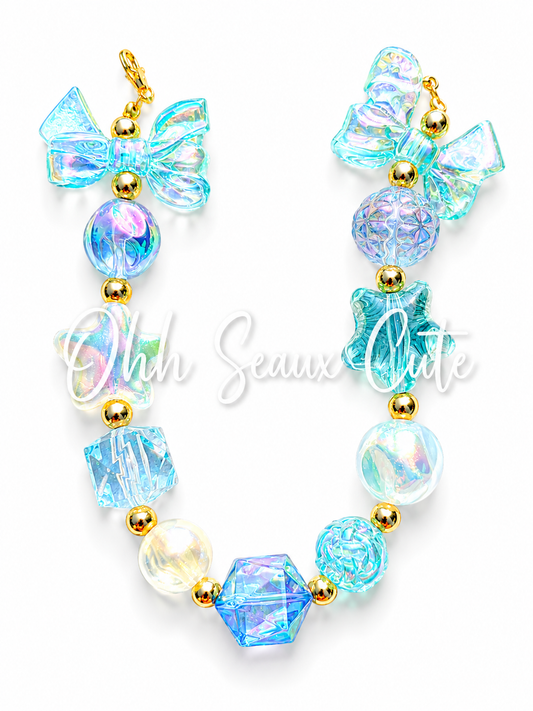 9” Gulf Blue Hat Chain
