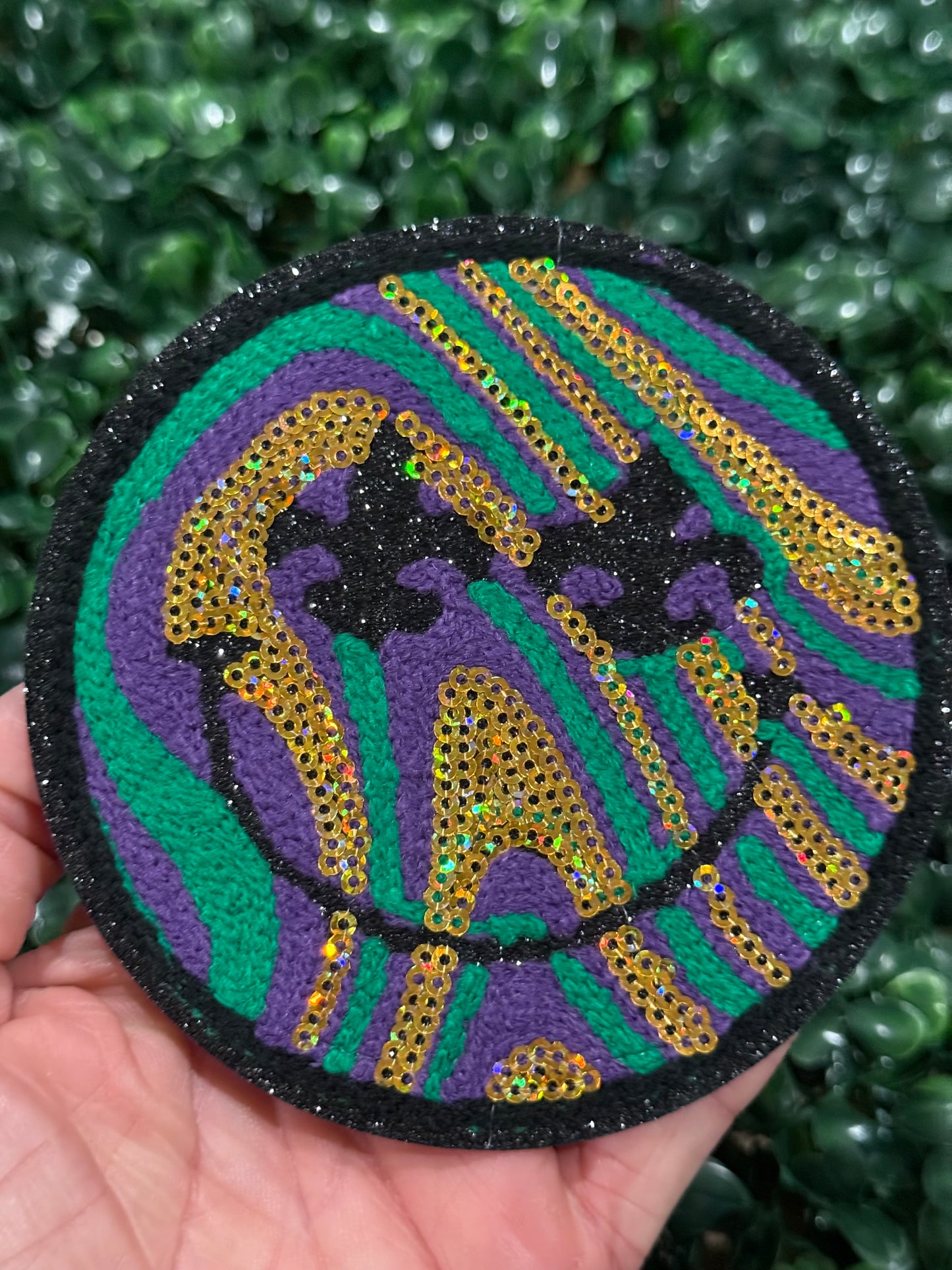 4” Retro Mardi Gras Smiley