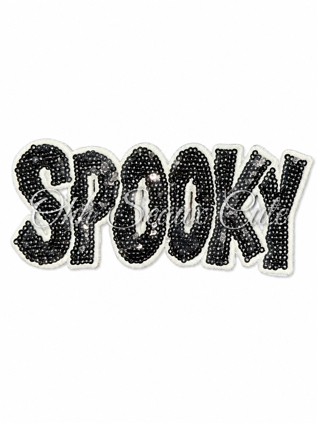 6” Sequin SPOOKY-Glow in the Dark