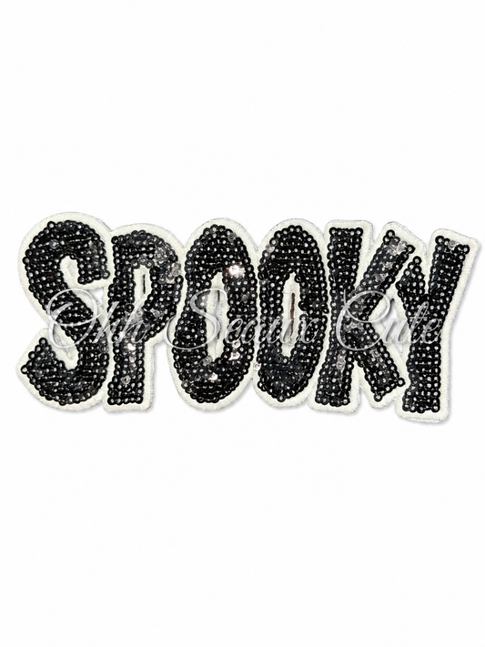 6” Sequin SPOOKY-Glow in the Dark