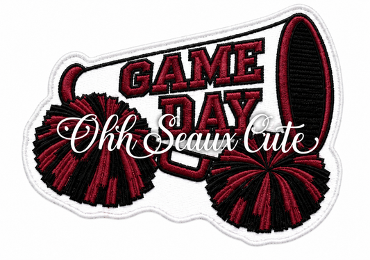 2.5” Game Day Megaphone/PomPom-Maroon