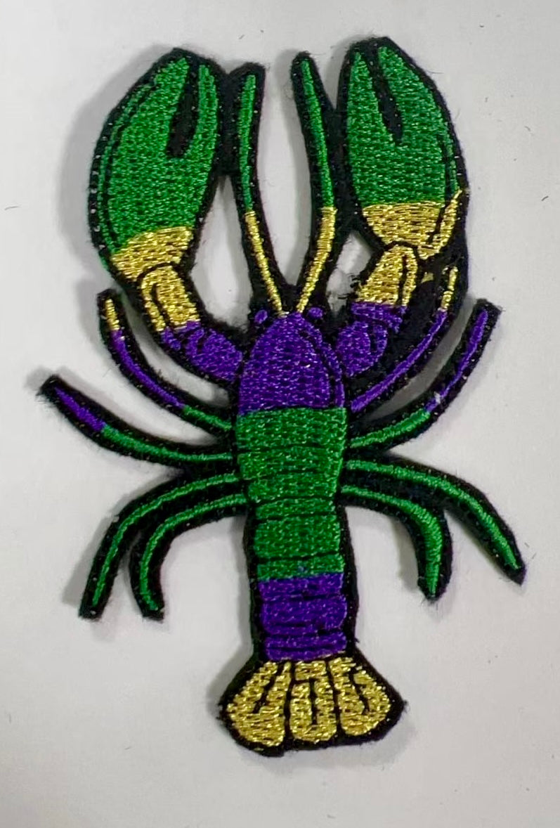 3” Multi-Colored Mardi Gras Crawfish