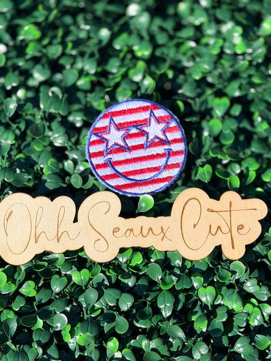 2.25” USA Stripe Smiley