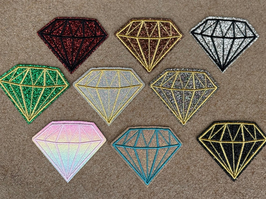2.5” Glitter Diamonds