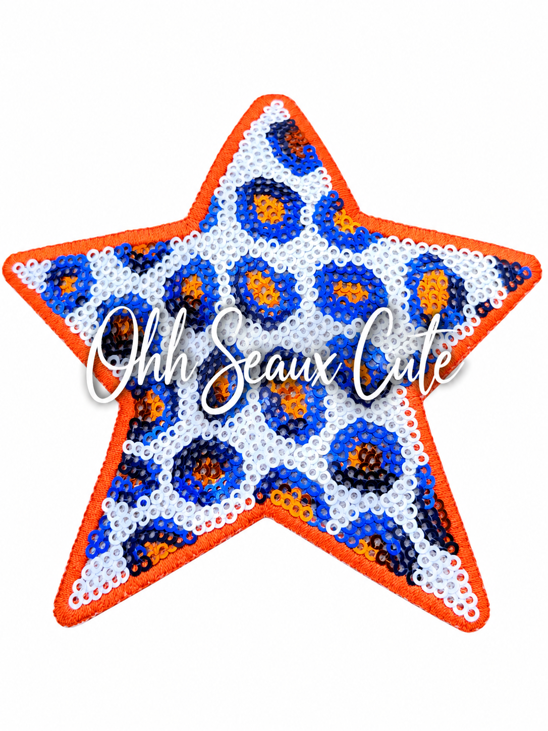 5”  Leopard Star-Orange/Blue