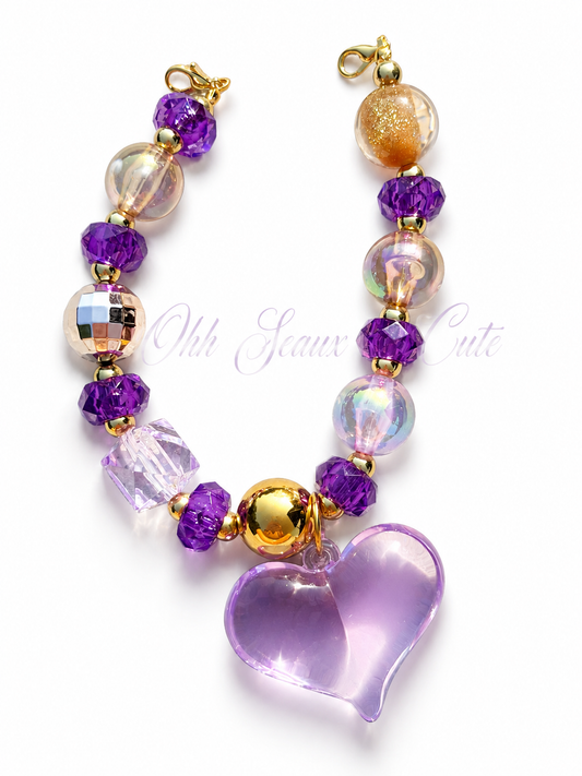 9” Purple/Gold 4 Hat Chain