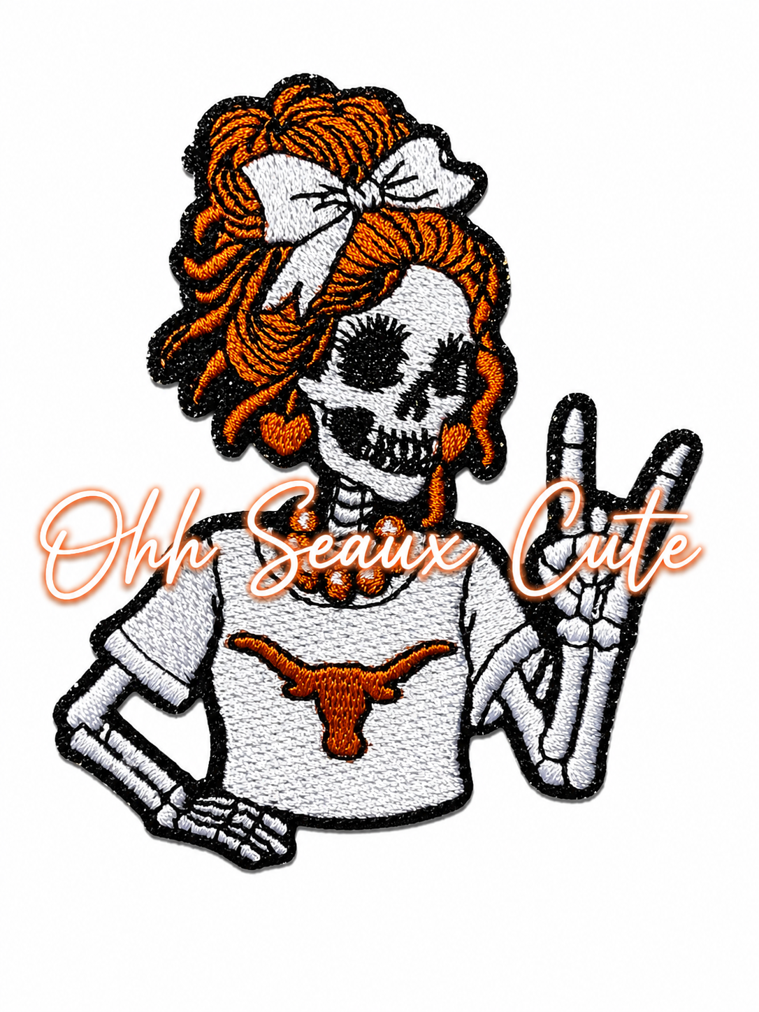 3.5” Game Day Skelly Babe-LONGHORNS