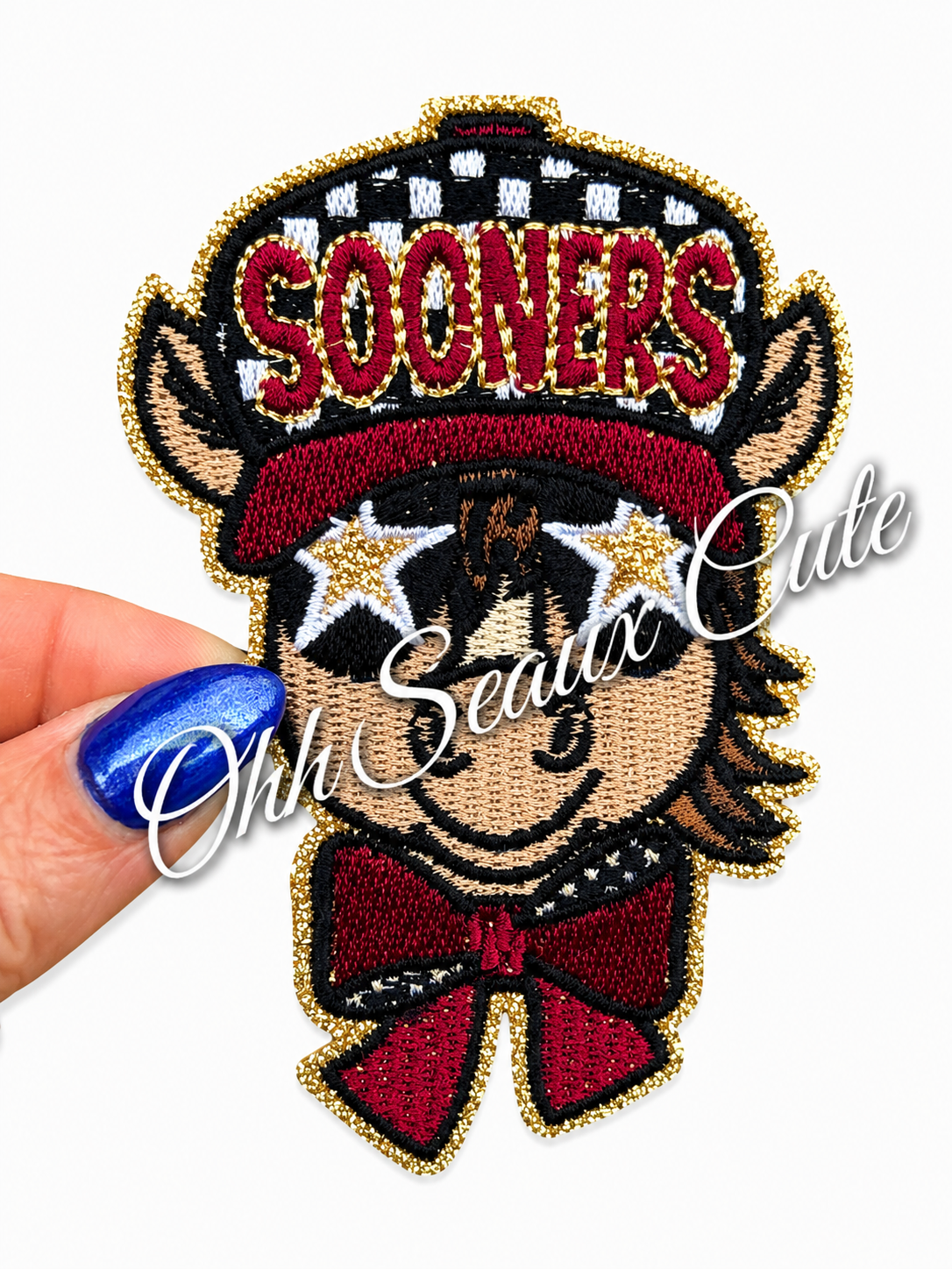 3.25” Oklahoma Checkered Hat Mascot