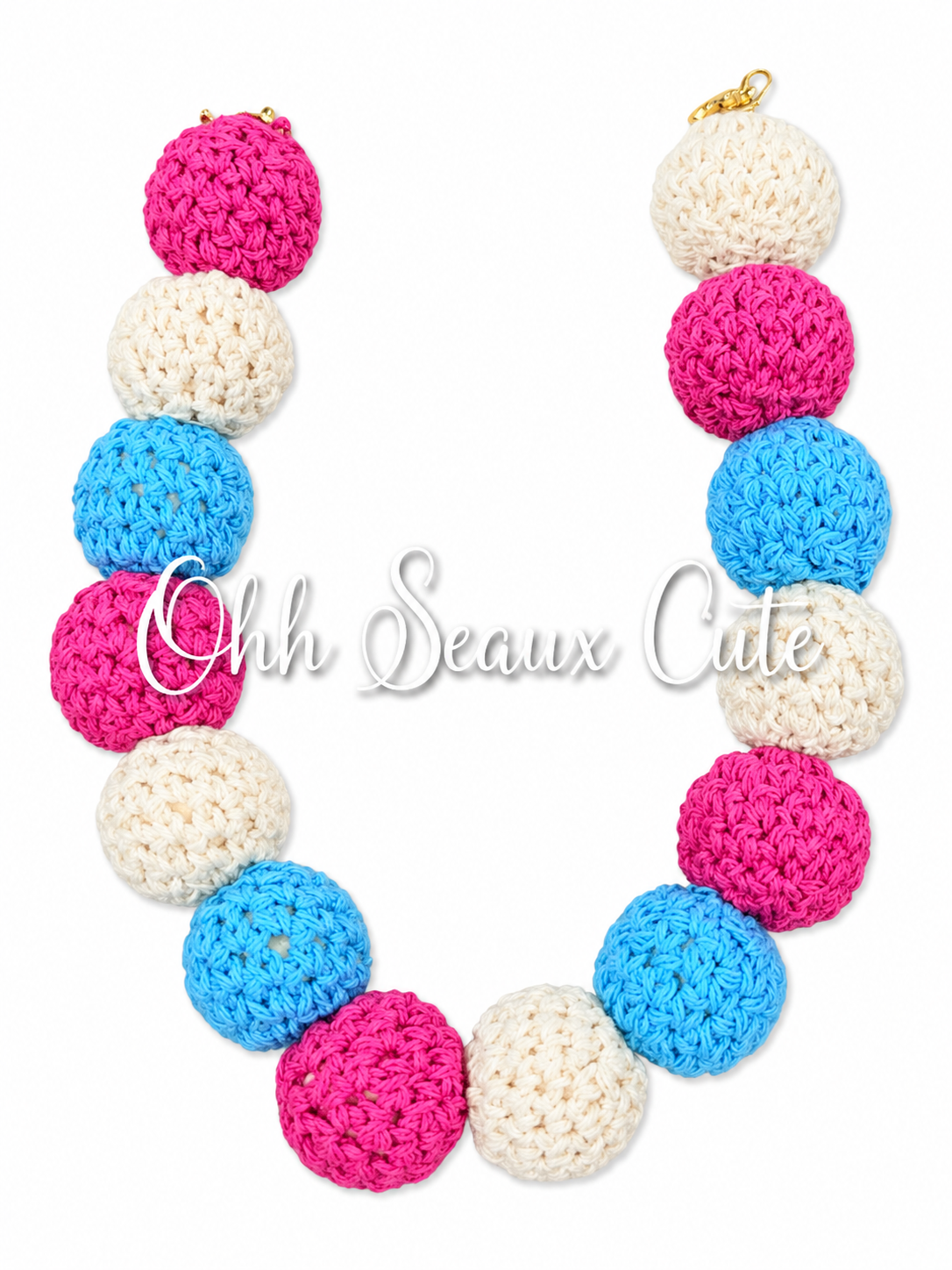 9” Granny Knit Hat Chain
