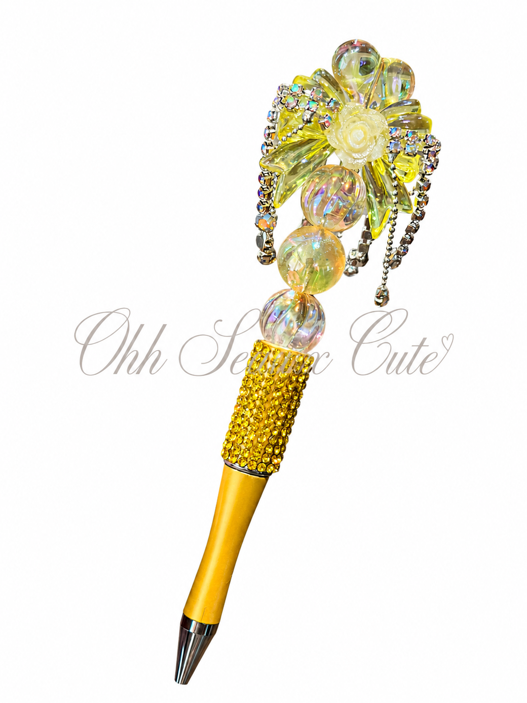 Lemonade 2 Rhinestone Butterfly Pen