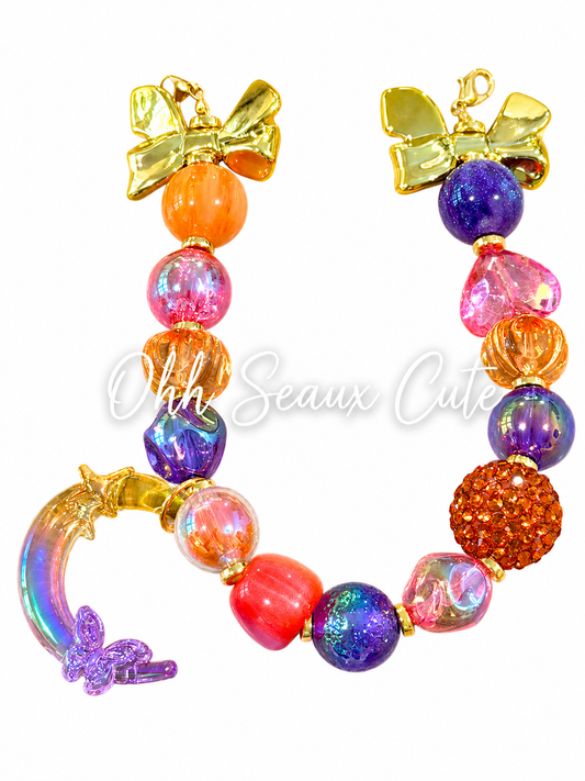9” Sunset Moon Hat Chain