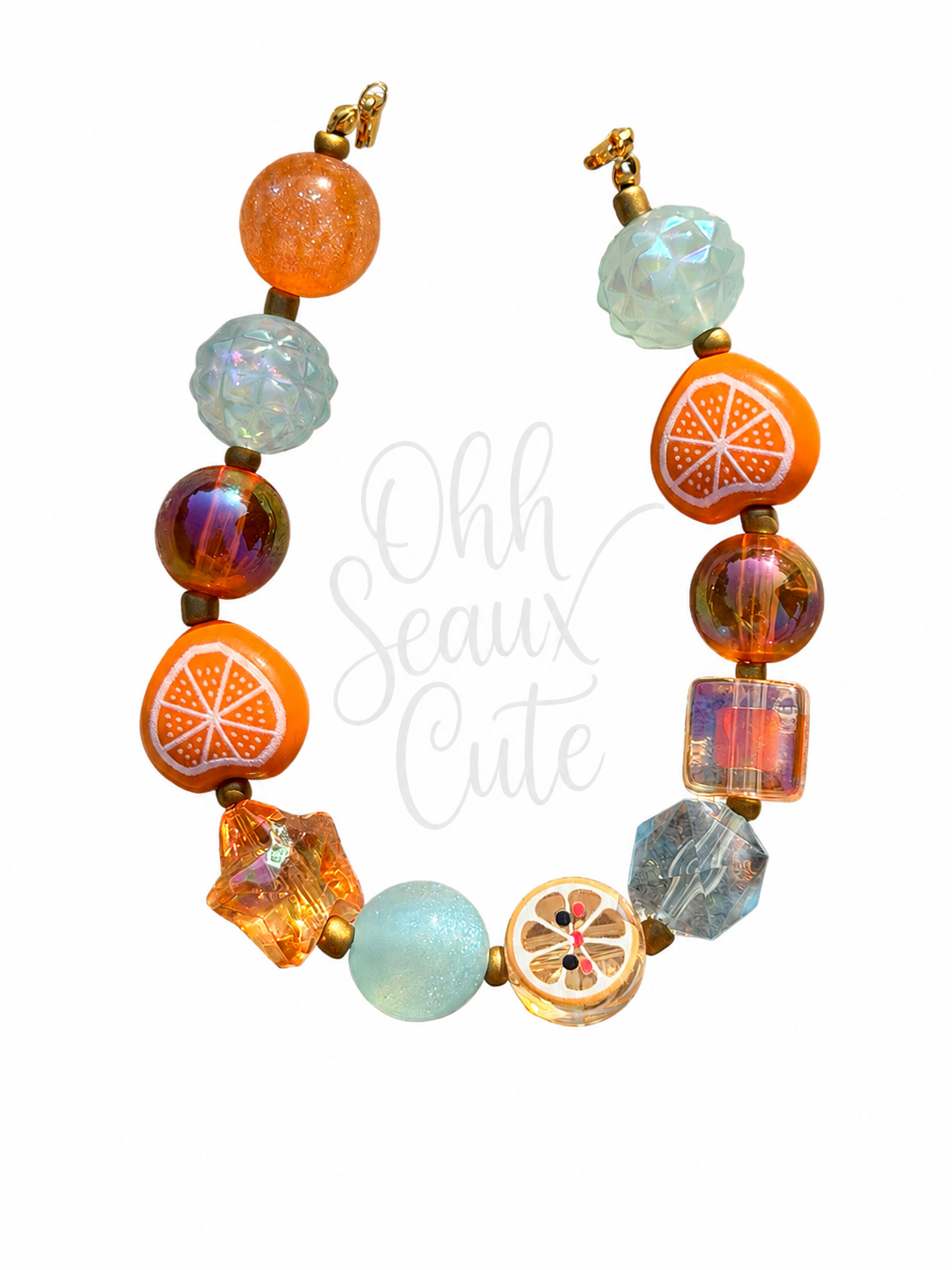 9” Orange/Blue 3 Hat Chain