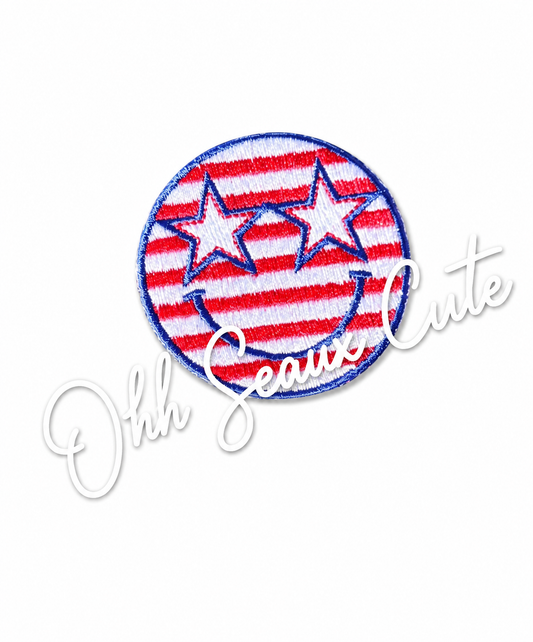 2.25” USA Stripe Smiley