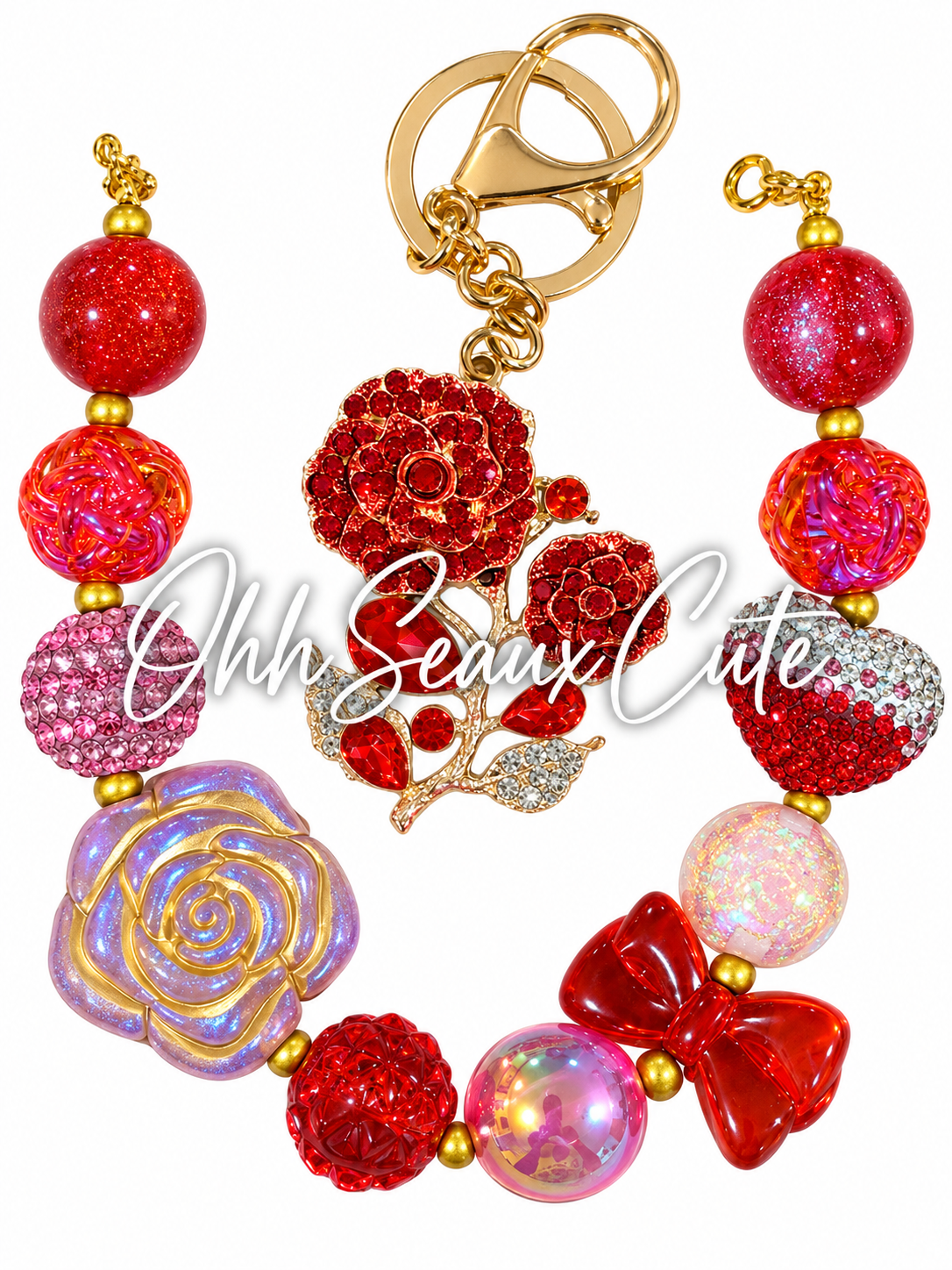 9” Red 5 Hat Chain