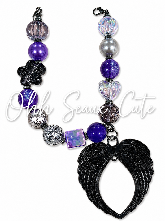 9” Gothic Angel Hat Chain -Detachable Charm
