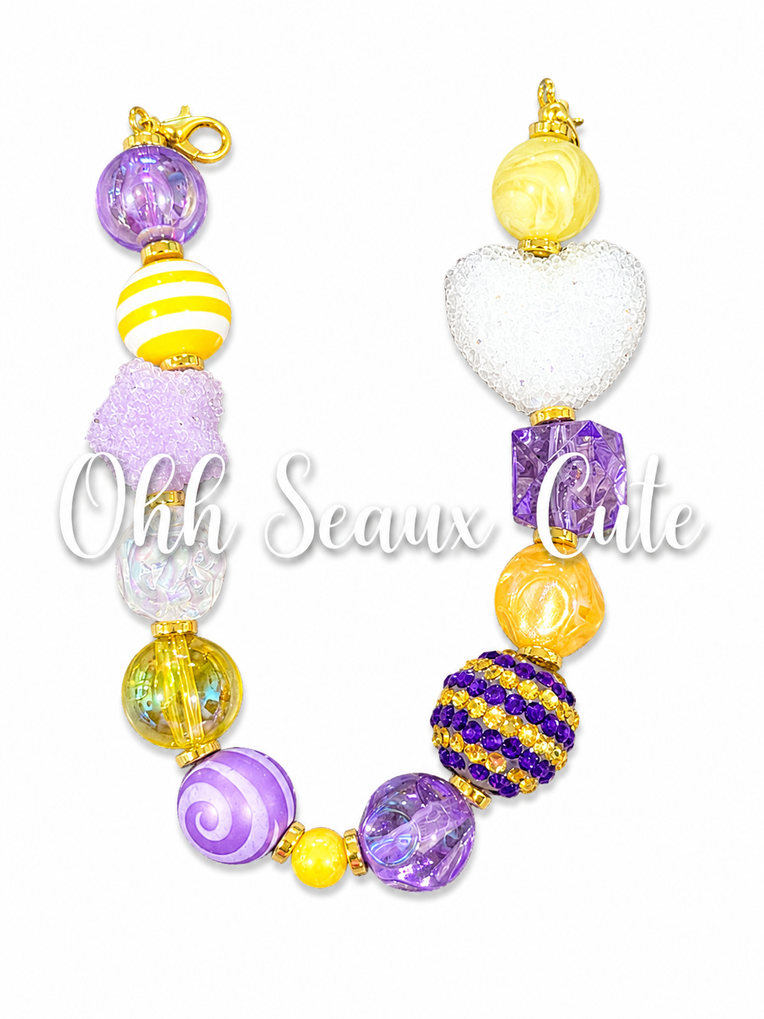 9” LSU Ice 2 Hat Chain
