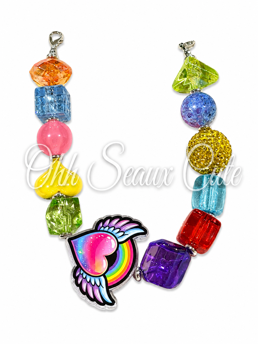 9” Rainbow 2 Hat Chain