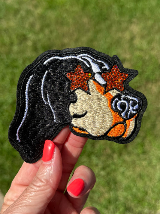 2.5” Sequin Eye Ole Smokey Dog Head