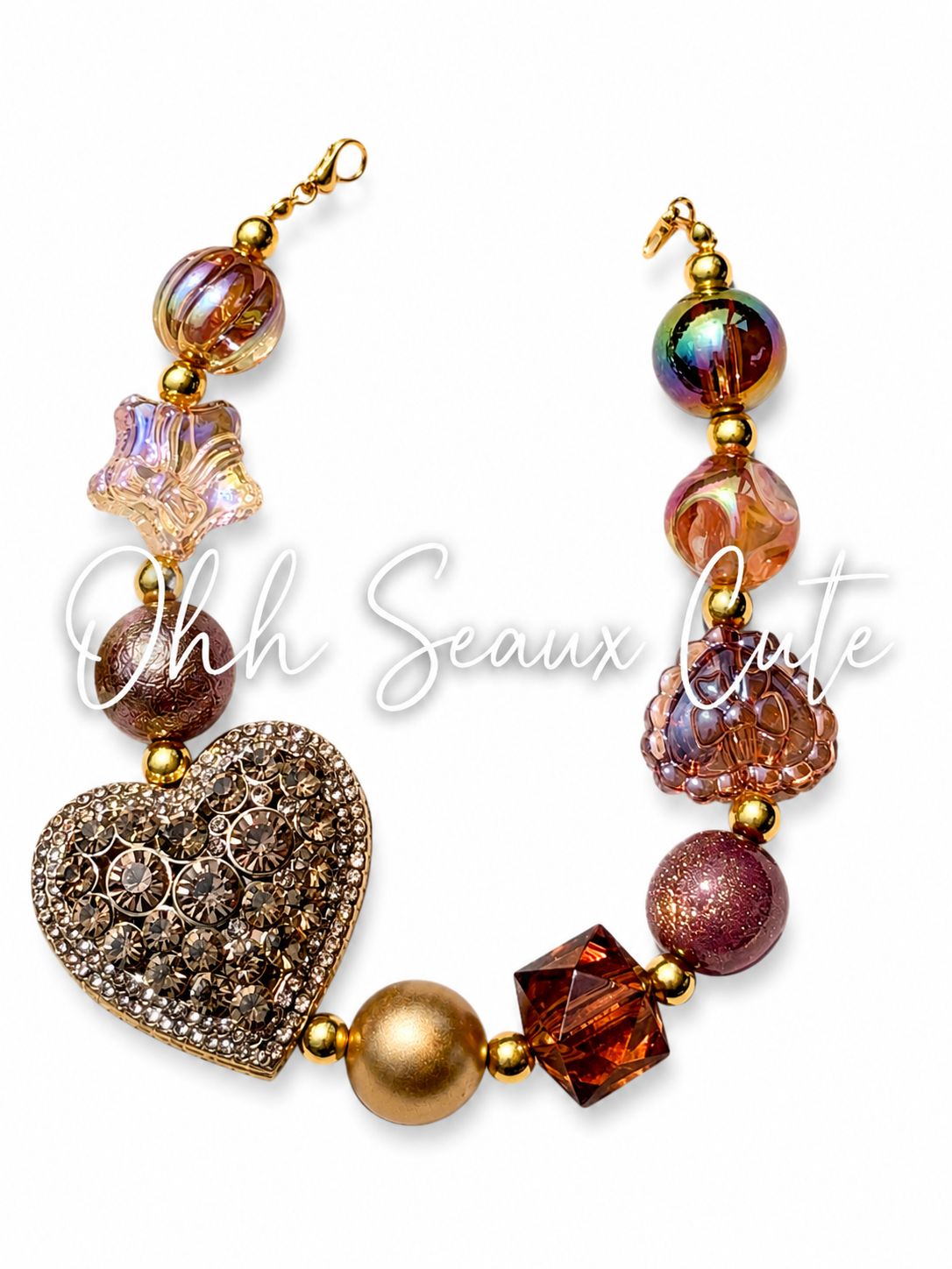 9” Crystal Chocolate 7 Hat Chain