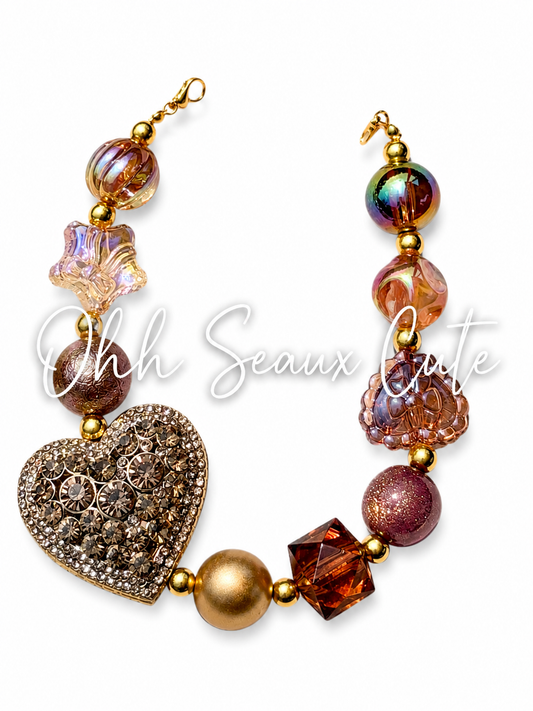 9” Crystal Chocolate 7 Hat Chain