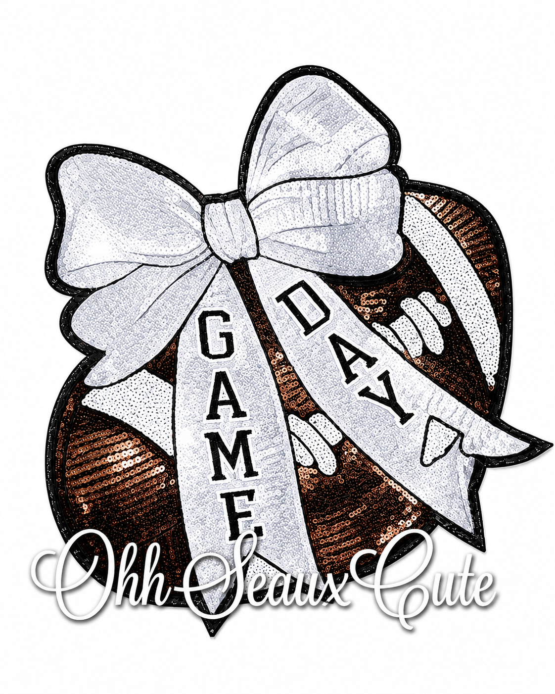 PREORDER 12” Sequin GAME DAY Football