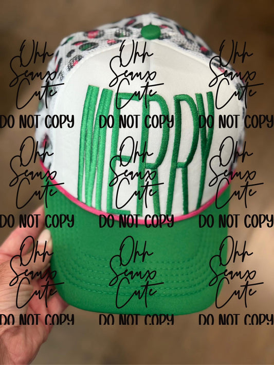 4” 3D Skinny MERRY Letters