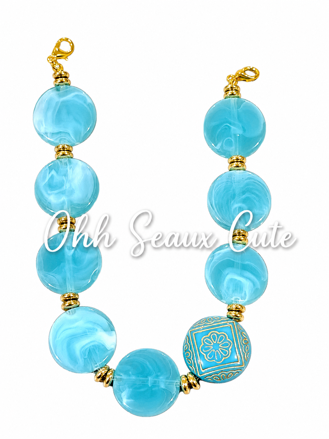 9” Turquoise 1 Hat Chain