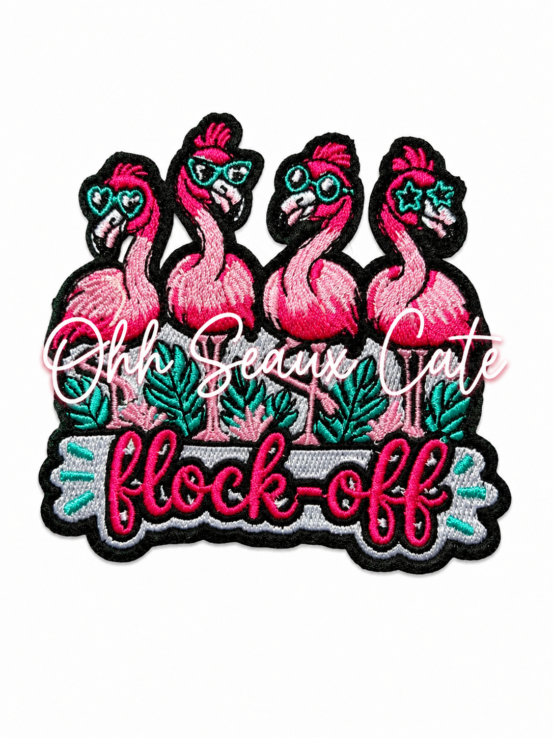 3.5” Flock-Off Flamingos
