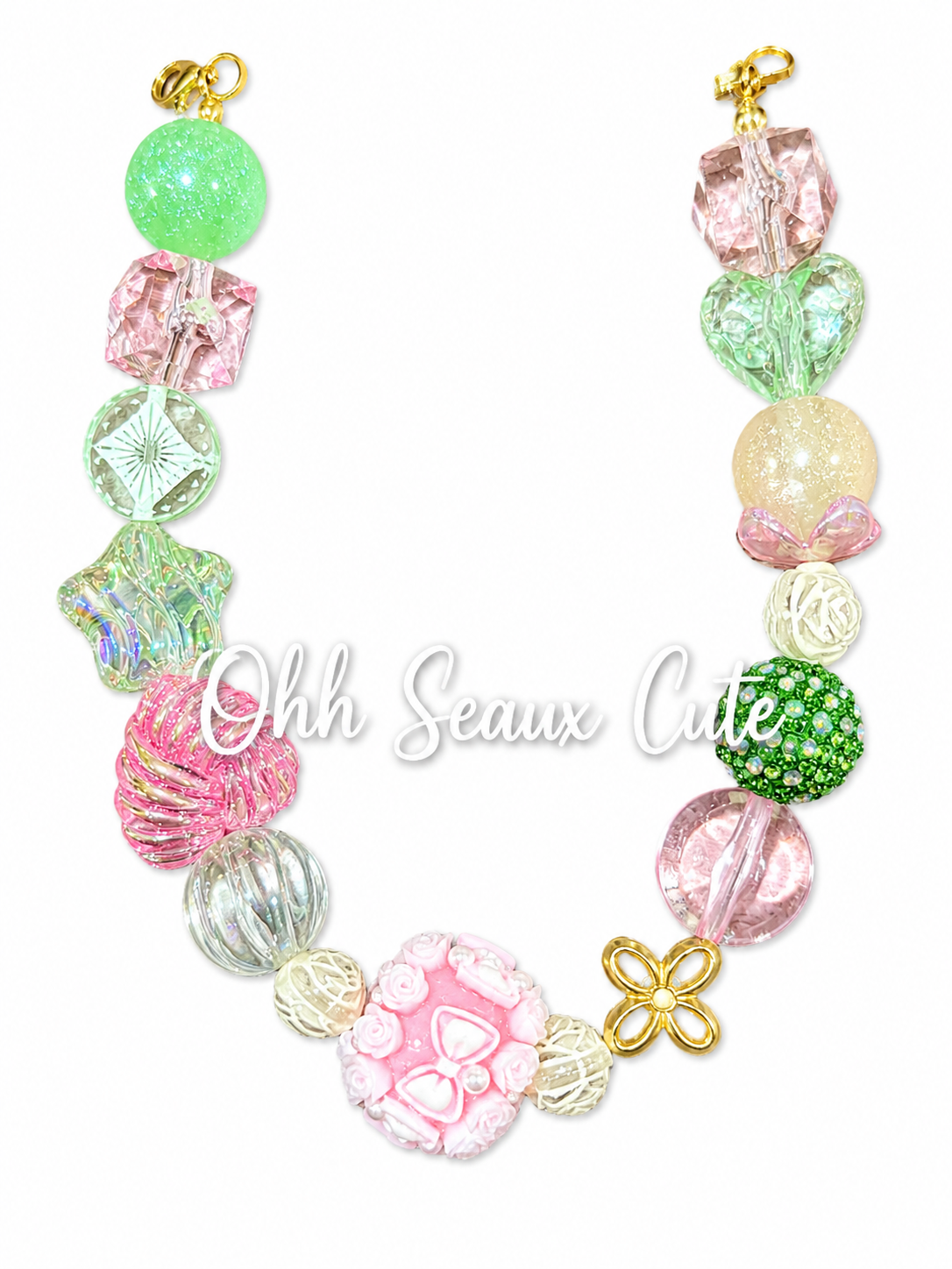 9” Pink Garden Hat Chain