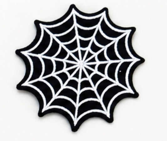 3” Glow Spider Web Black Glitter