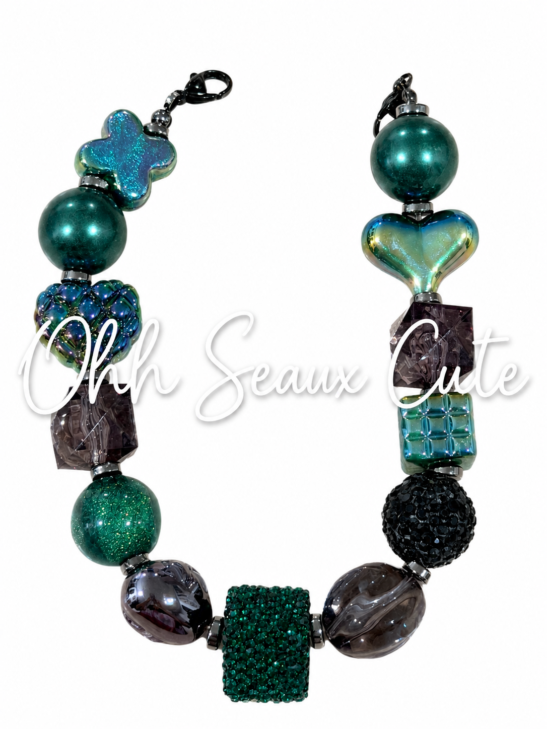 9” Deep Green 2 Hat Chain