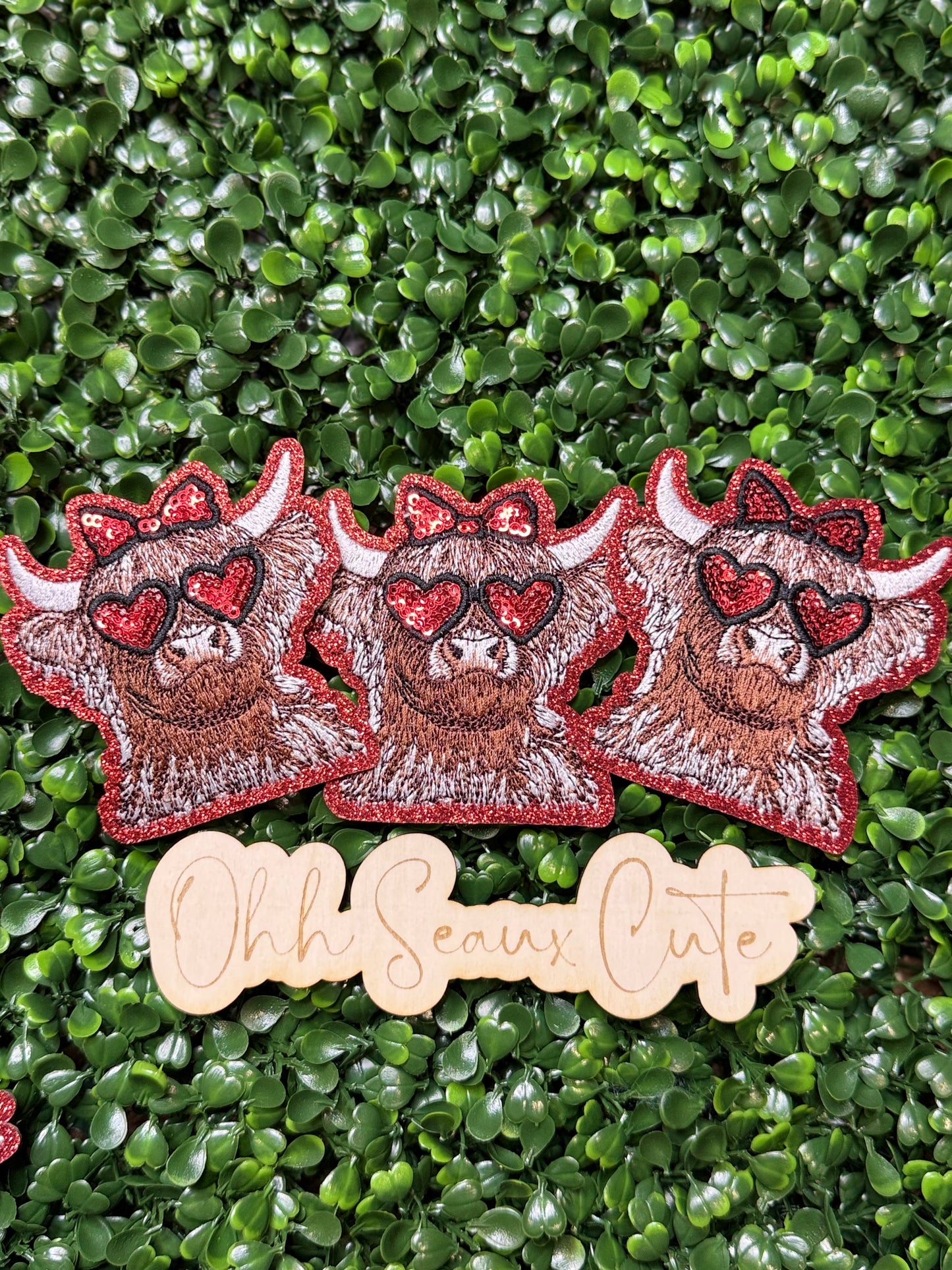 3” Valentine Highland Cow