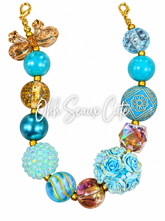9” Turquoise 2 Hat Chain