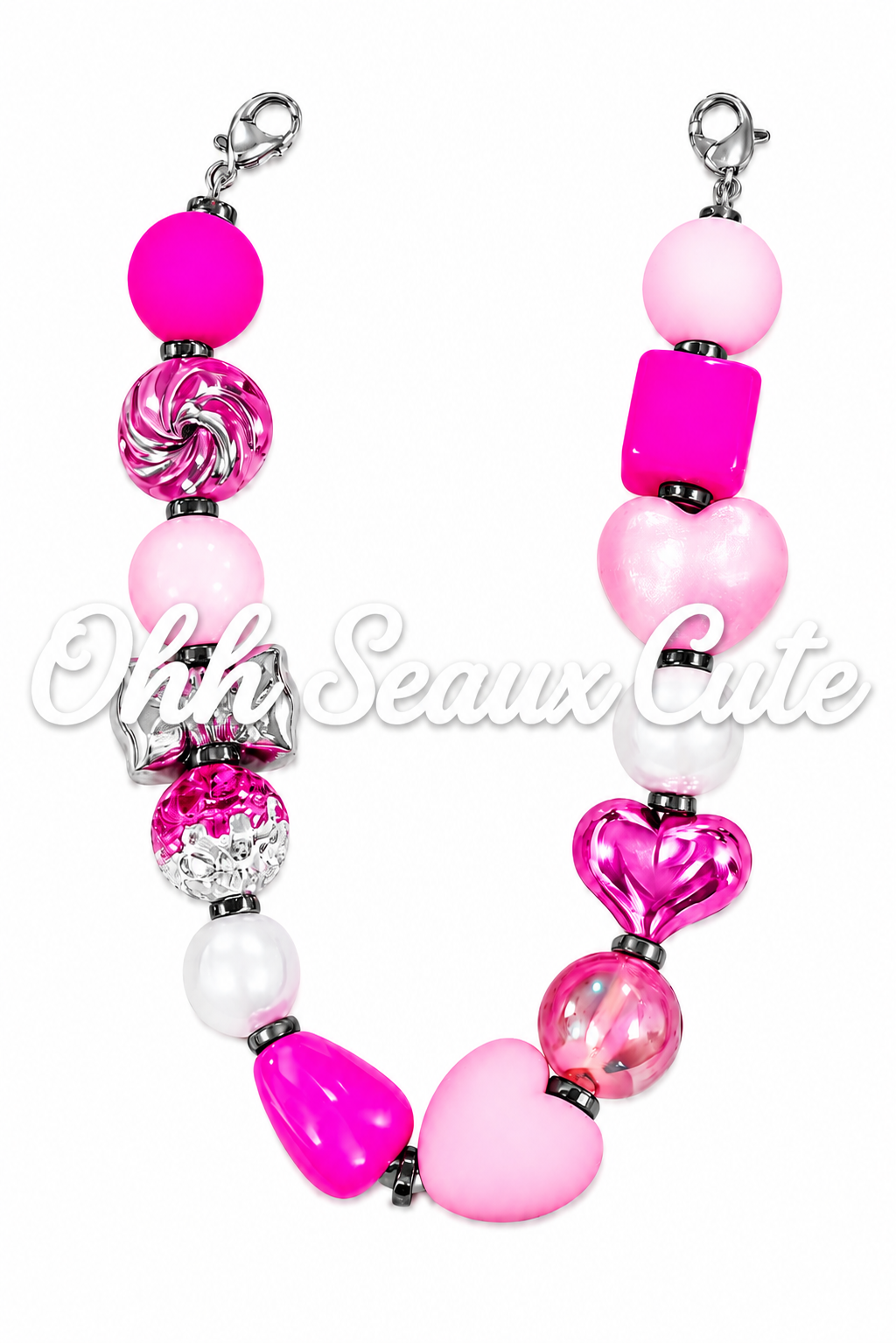 9” Pretty in Pink Hat Chain
