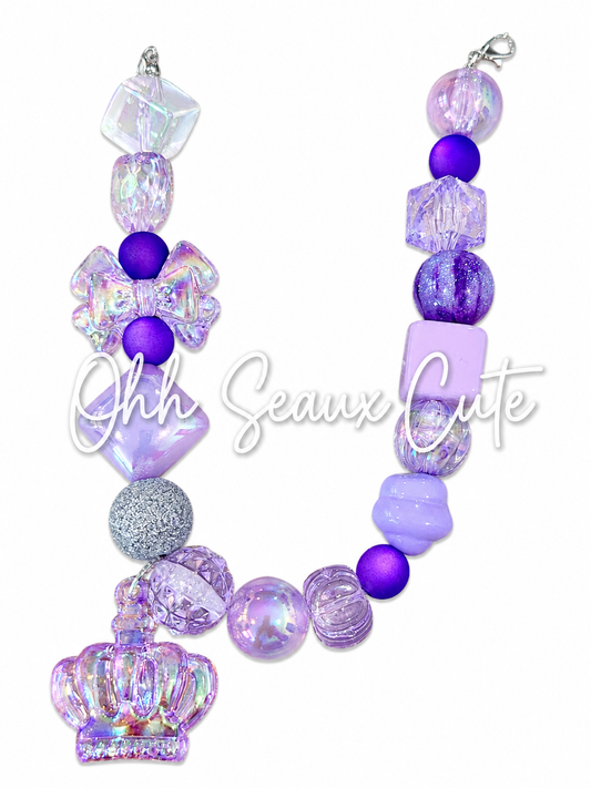 9” Purple Princess Hat Chain