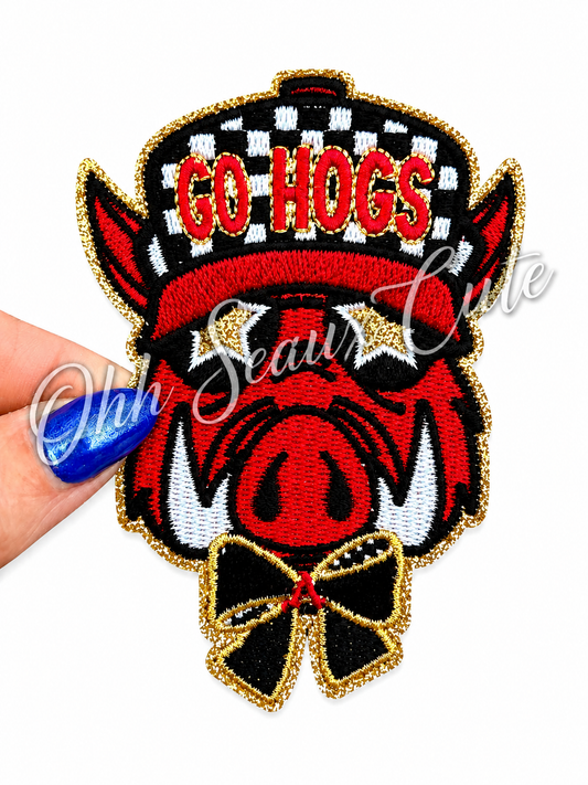 3.25” Arkansas Checkered Hat Mascot