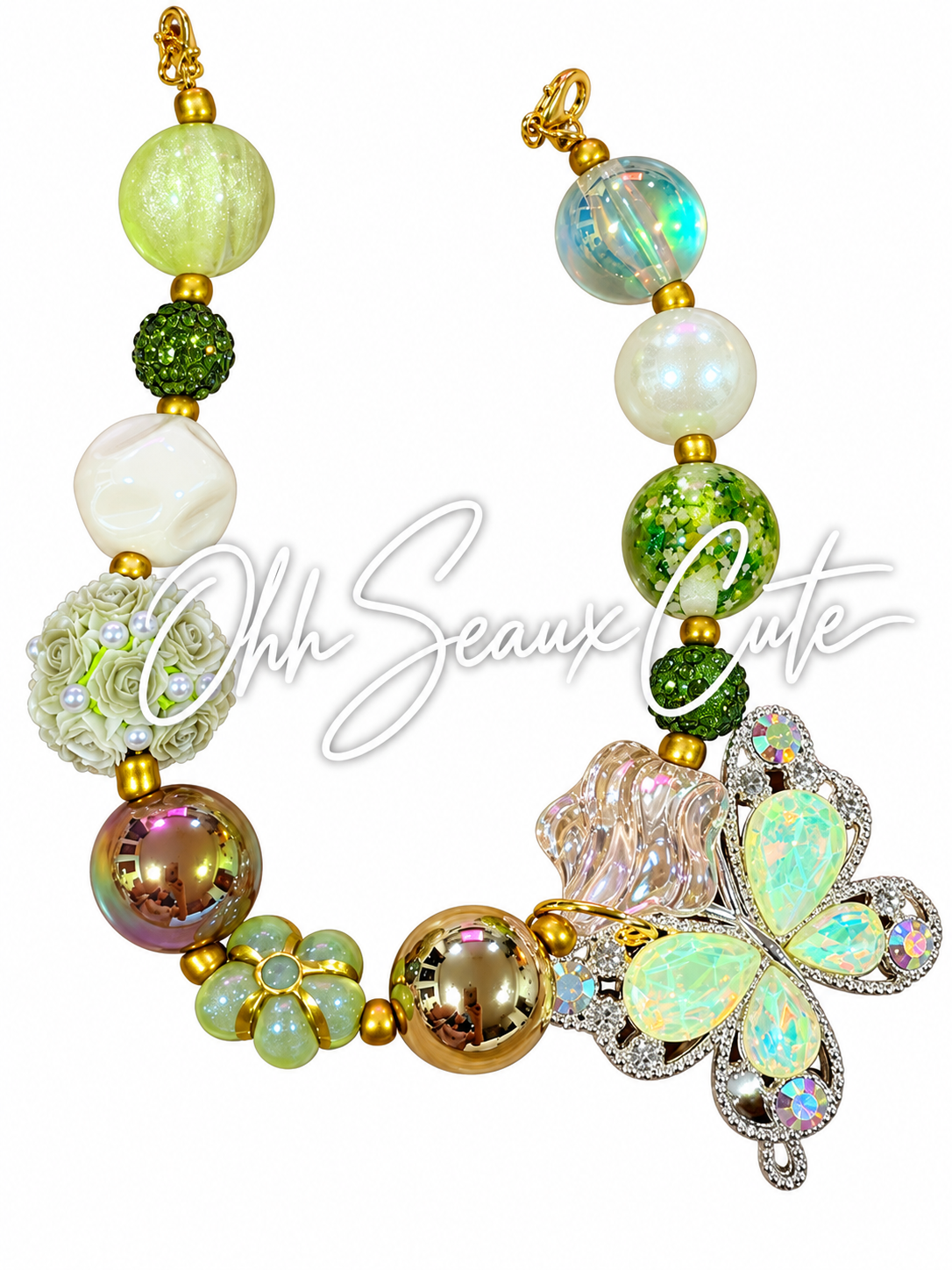 9” Green Garden 1 Hat Chain