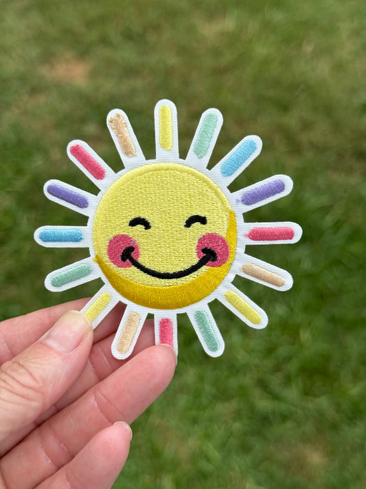 3” Rainbow Smiley Sun