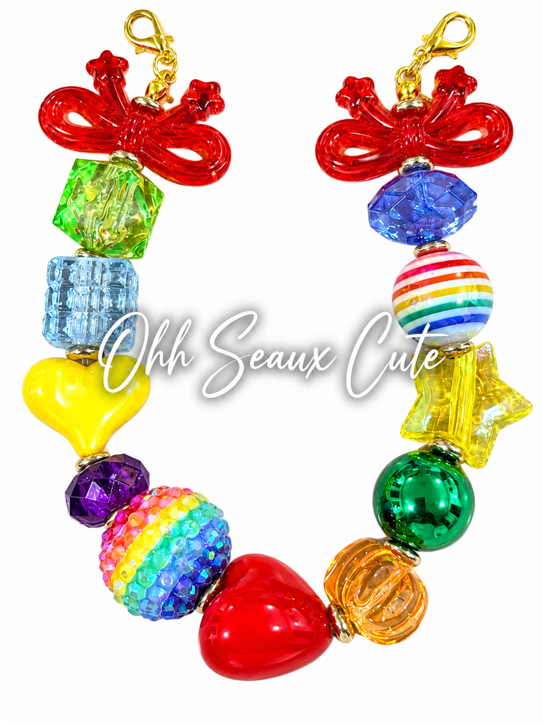 9” Rainbow 11 Hat Chain