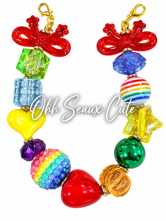 9” Rainbow 11 Hat Chain