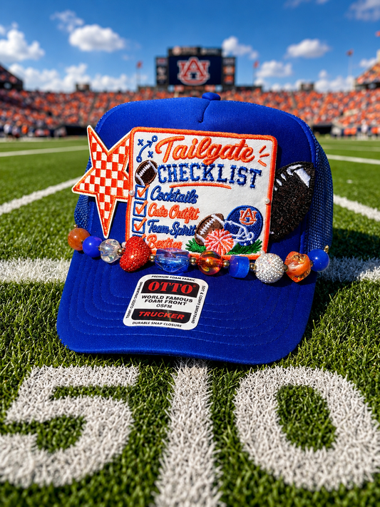 Auburn Checklist w/Fancy Chain Otto Hat