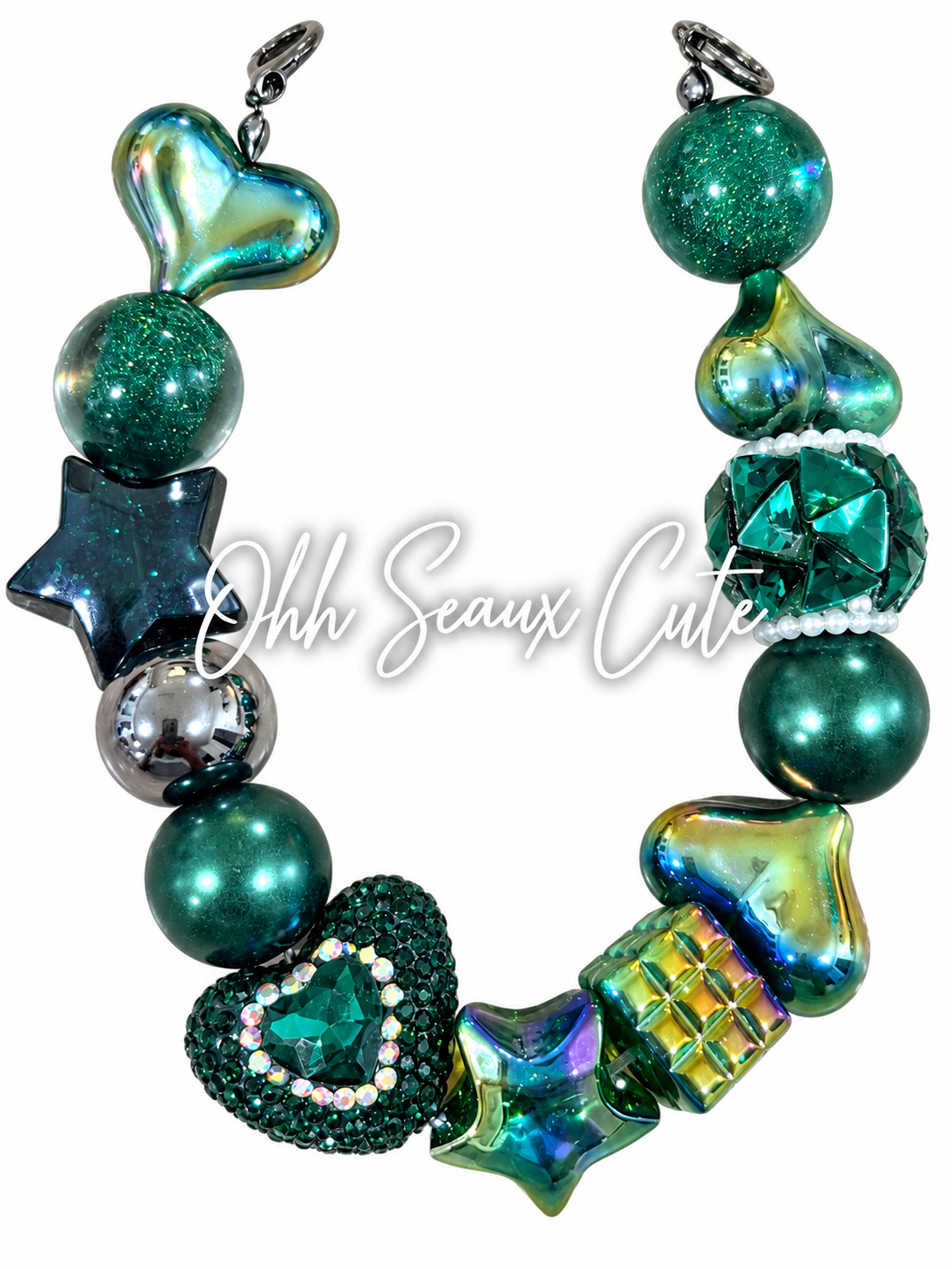 9” Green 1 Hat Chain