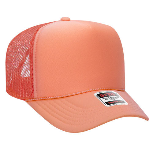 Otto High Crown Foam Trucker - Coral