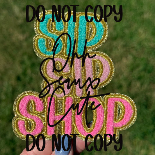 3.5” Chenille SIP SIP SHOP-OSC Original DO NOT COPY