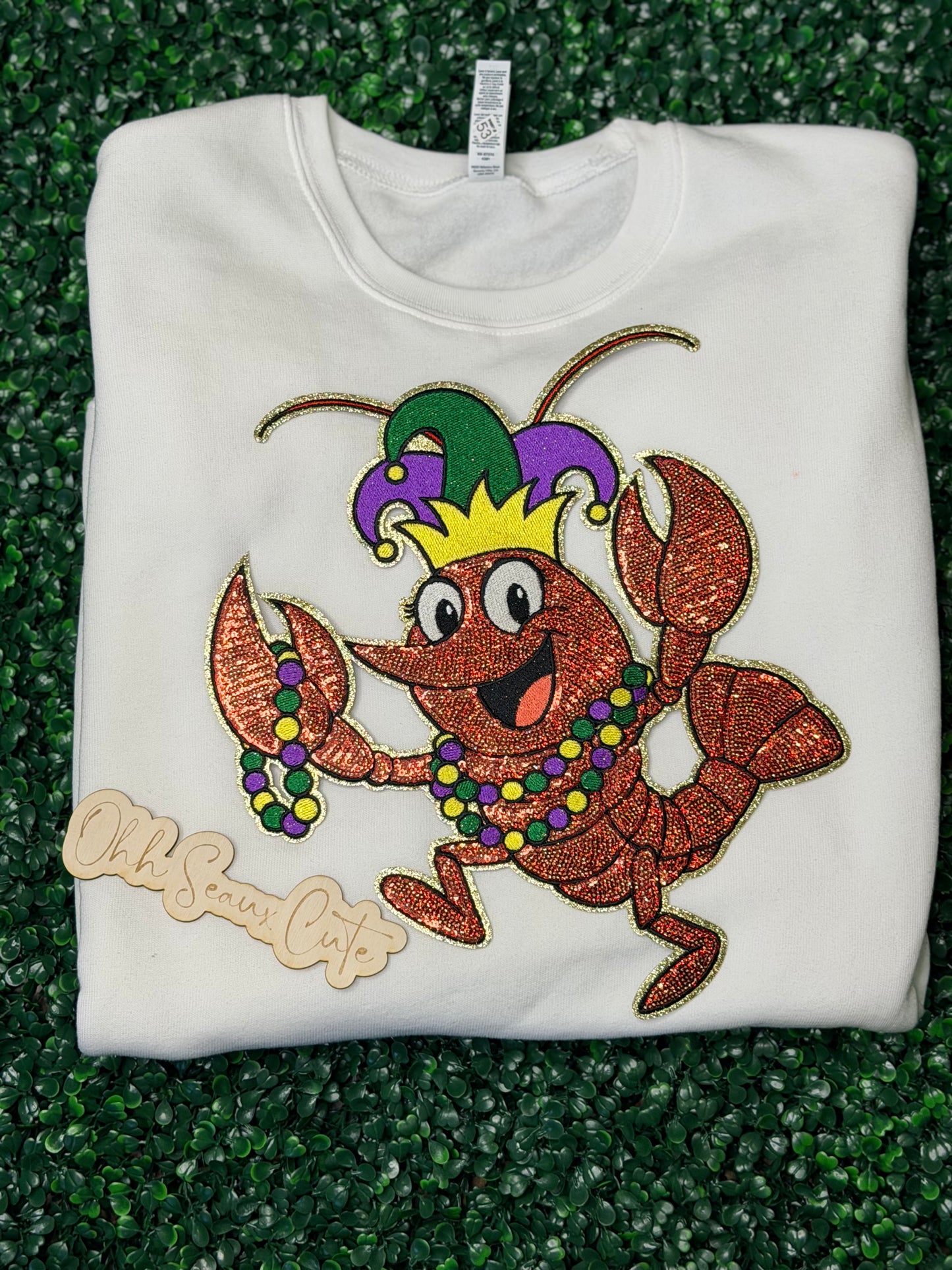 12” Sequin Mardi Gras Crawfish OSC ORIGINAL DO NOT COPY