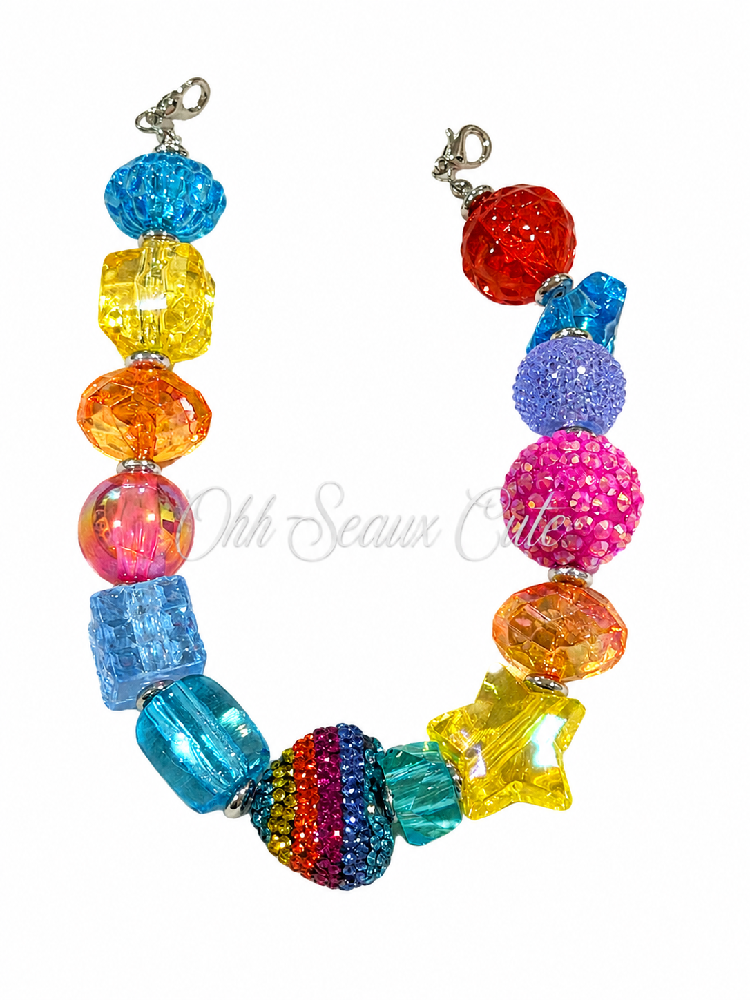 9” Rainbow 5 Hat Chain