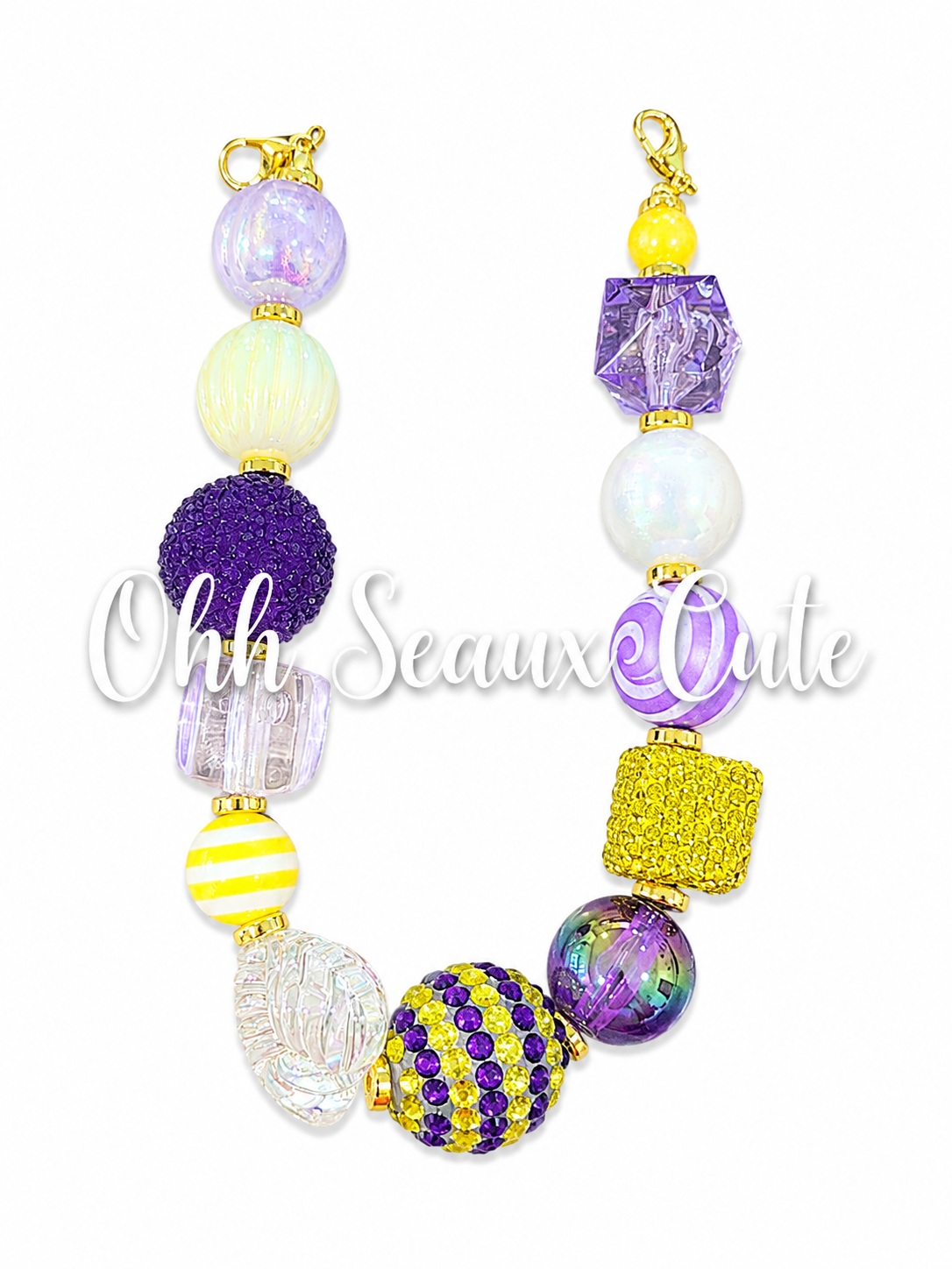9” LSU Ice 3 Hat Chain