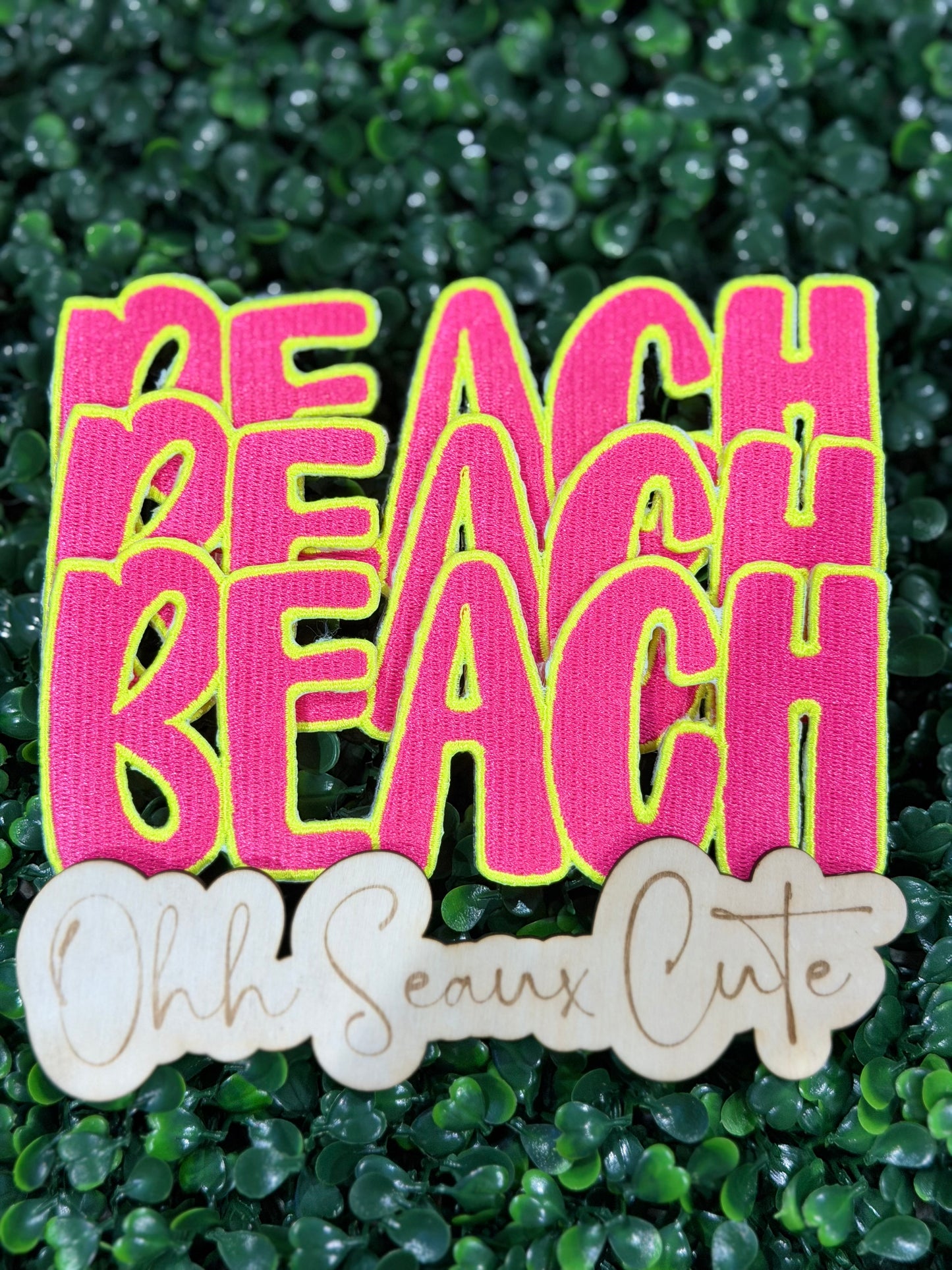 6” Neon Embroidery BEACH- OSC ORIGINAL
