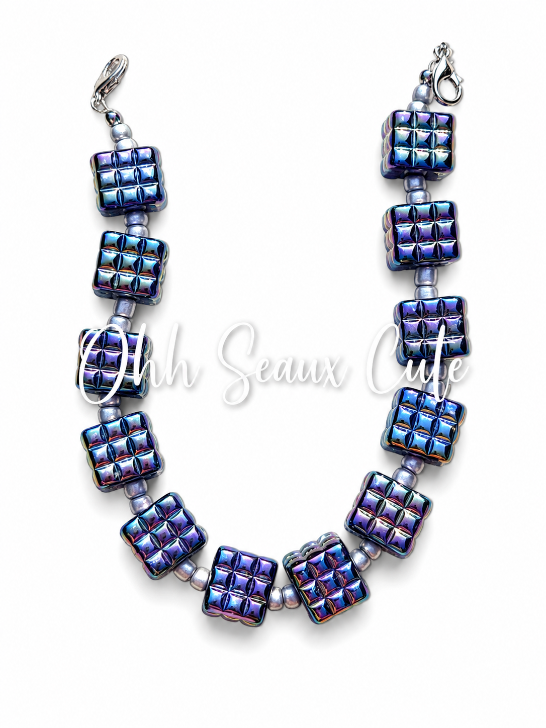 9” Deep Blue Hat Chain