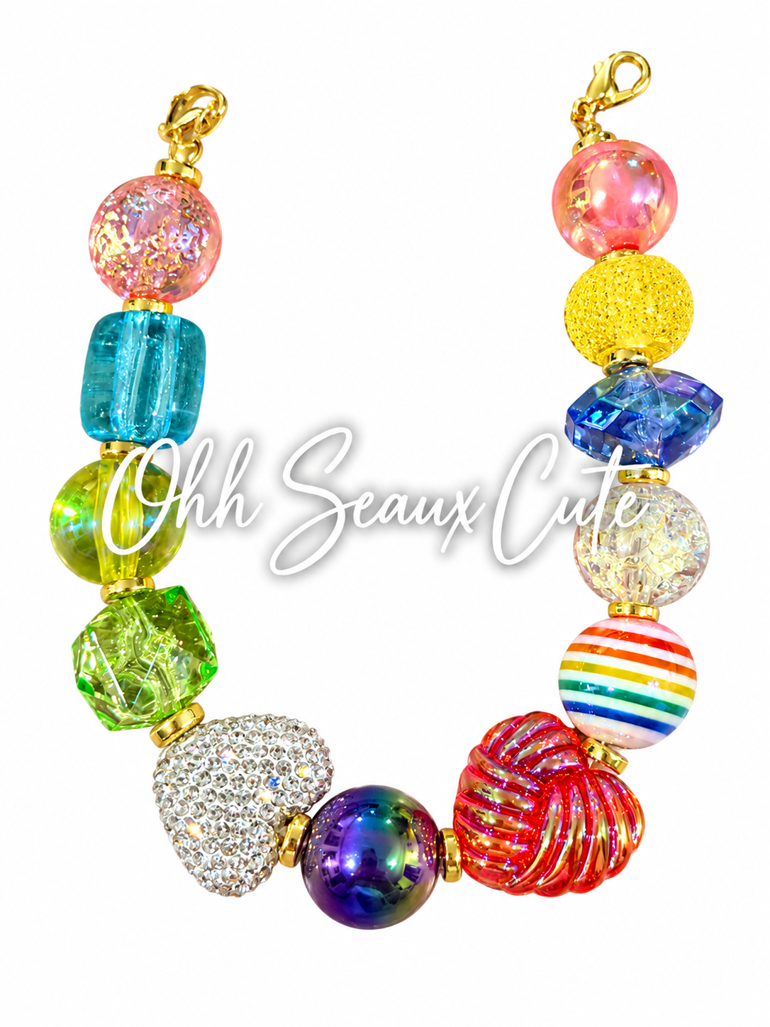 9” Rainbow 13 Hat Chain